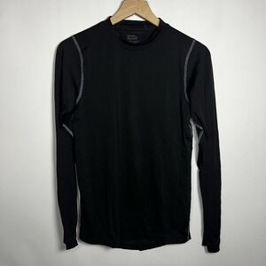 Work N Sport Shirt Men Size Small Black Long Sleeve Top Thumb Hole Stretch